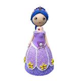 Maxbell 20cm DIY Handwork Light Clay Princess Doll Accessories Kids Toy Gifts Purple - Aladdin Shoppers