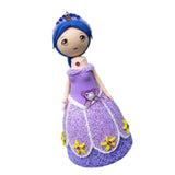 Maxbell 20cm DIY Handwork Light Clay Princess Doll Accessories Kids Toy Gifts Purple - Aladdin Shoppers