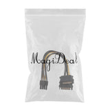 Maxbell 20cm PCI-E Dual SATA 15PIN to 8P Power Cables for Graphics Video Card of Computer