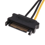 Maxbell 20cm PCI-E Dual SATA 15PIN to 8P Power Cables for Graphics Video Card of Computer - Aladdin Shoppers