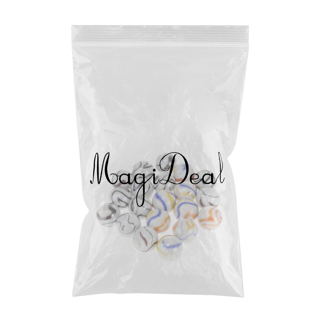 Maxbell 20Pcs 25mm Milky White Glass Marbles, Marble Run Game Accessory, Vase Filler, Home Decor - Aladdin Shoppers