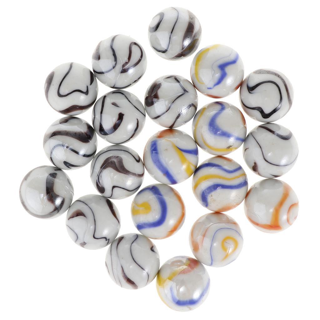 Maxbell 20Pcs 25mm Milky White Glass Marbles, Marble Run Game Accessory, Vase Filler, Home Decor - Aladdin Shoppers