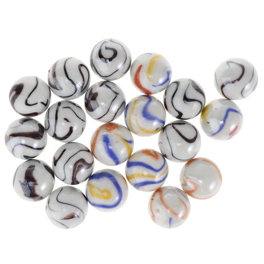Maxbell 20Pcs 25mm Milky White Glass Marbles, Marble Run Game Accessory, Vase Filler, Home Decor - Aladdin Shoppers