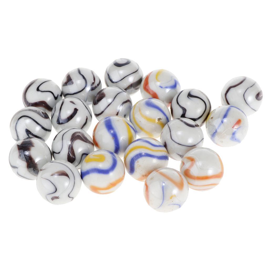 Maxbell 20Pcs 25mm Milky White Glass Marbles, Marble Run Game Accessory, Vase Filler, Home Decor - Aladdin Shoppers