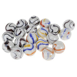 Maxbell 20Pcs 25mm Milky White Glass Marbles, Marble Run Game Accessory, Vase Filler, Home Decor - Aladdin Shoppers