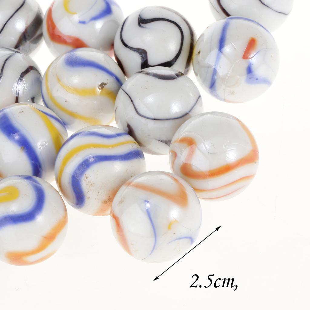 Maxbell 20Pcs 25mm Milky White Glass Marbles, Marble Run Game Accessory, Vase Filler, Home Decor - Aladdin Shoppers