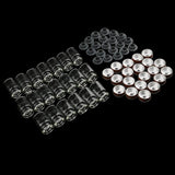 Maxbell 20pcs Lab Transparent Glass Bottles Rubber Stopper Vials with Cap 5ml - Aladdin Shoppers