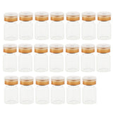 Maxbell 20pcs Lab Transparent Glass Bottles Rubber Stopper Vials with Cap 5ml - Aladdin Shoppers