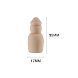 Maxbell 20pcs Unfinished Wood Blank DIY Family People Wooden Peg Dolls Body 17x35mm - Aladdin Shoppers