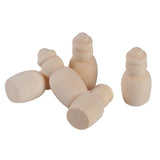 Maxbell 20pcs Unfinished Wood Blank DIY Family People Wooden Peg Dolls Body 17x35mm - Aladdin Shoppers