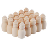 Maxbell 20pcs Unfinished Wood Blank DIY Family People Wooden Peg Dolls Body 17x35mm - Aladdin Shoppers
