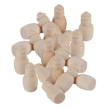 Maxbell 20pcs Unfinished Wood Blank DIY Family People Wooden Peg Dolls Body 17x35mm - Aladdin Shoppers