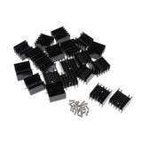 Maxbell 20x 24x16-25mm MOSFET Aluminium Heat Sink 7805 Transistor Heatsink Radiator - Aladdin Shoppers