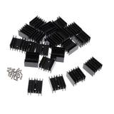 Maxbell 20x 24x16-25mm MOSFET Aluminium Heat Sink 7805 Transistor Heatsink Radiator - Aladdin Shoppers