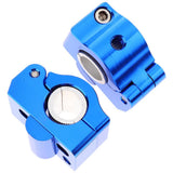 Maxbell 22-28mm Universal Motorcycle Handlebar Fat Bar Riser Mount Clamp Blue - Aladdin Shoppers