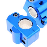 Maxbell 22-28mm Universal Motorcycle Handlebar Fat Bar Riser Mount Clamp Blue - Aladdin Shoppers