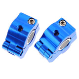 Maxbell 22-28mm Universal Motorcycle Handlebar Fat Bar Riser Mount Clamp Blue - Aladdin Shoppers