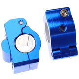 Maxbell 22-28mm Universal Motorcycle Handlebar Fat Bar Riser Mount Clamp Blue - Aladdin Shoppers