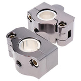 Maxbell 22-28mm Universal Motorcycle Handlebar Fat Bar Riser Mount Clamp Gray - Aladdin Shoppers