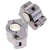 Maxbell 22-28mm Universal Motorcycle Handlebar Fat Bar Riser Mount Clamp Gray - Aladdin Shoppers
