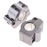 Maxbell 22-28mm Universal Motorcycle Handlebar Fat Bar Riser Mount Clamp Gray - Aladdin Shoppers