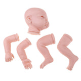 Maxbell 22'' Neborn Baby Kits Silicone Vinyl Head Arms Legs for Neborn Baby Doll #4 - Aladdin Shoppers