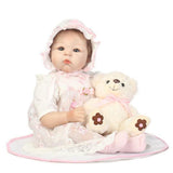 Maxbell 22'' Neborn Baby Kits Silicone Vinyl Head Arms Legs for Neborn Baby Doll #4 - Aladdin Shoppers