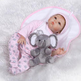 Maxbell 22'' Neborn Baby Kits Silicone Vinyl Head Arms Legs for Neborn Baby Doll #4 - Aladdin Shoppers