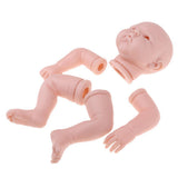 Maxbell 22'' Neborn Baby Kits Silicone Vinyl Head Arms Legs for Neborn Baby Doll #4 - Aladdin Shoppers