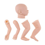Maxbell 22'' Neborn Baby Kits Silicone Vinyl Head Arms Legs for Neborn Baby Doll #6 - Aladdin Shoppers