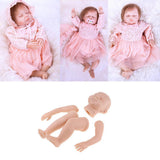 Maxbell 22'' Neborn Baby Kits Silicone Vinyl Head Arms Legs for Neborn Baby Doll #6 - Aladdin Shoppers