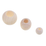 Maxbell 220 Pieces 10mm 12mm 20mm Natural Wooden Beads Large Hole Wood Spacer Beads Fit Necklace Bracelet for Macrame Jewelry Charms Crafts Making Supplies - Aladdin Shoppers