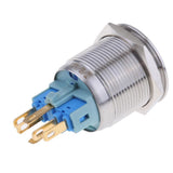 Maxbell 22mm 1NO1NC Stainless Steel 12V LED Maintained Push Button Switch 22mm Blue - Aladdin Shoppers