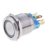 Maxbell 22mm 1NO1NC Stainless Steel 12V LED Maintained Push Button Switch 22mm Blue - Aladdin Shoppers