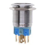 Maxbell 22mm 1NO1NC Stainless Steel 12V LED Maintained Push Button Switch 22mm Blue - Aladdin Shoppers