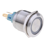 Maxbell 22mm 1NO1NC Stainless Steel 12V LED Maintained Push Button Switch 22mm Blue - Aladdin Shoppers
