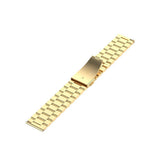 Maxbell 22mm Stainless Steel Wristband Strap Universal Watchband Unisex Golden - Aladdin Shoppers