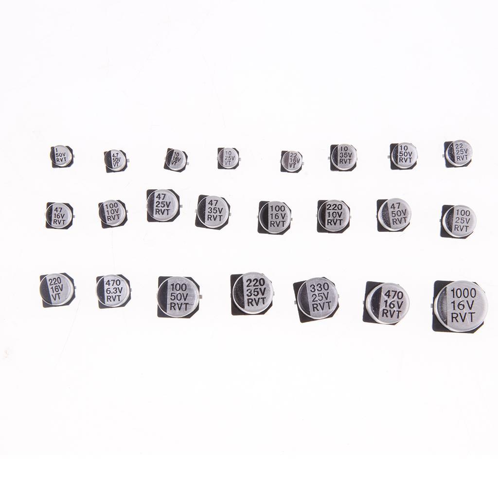 Maxbell 24 Values 400Piece SMD Aluminum Electrolytic Capacitors Assortment Box Kit - Aladdin Shoppers