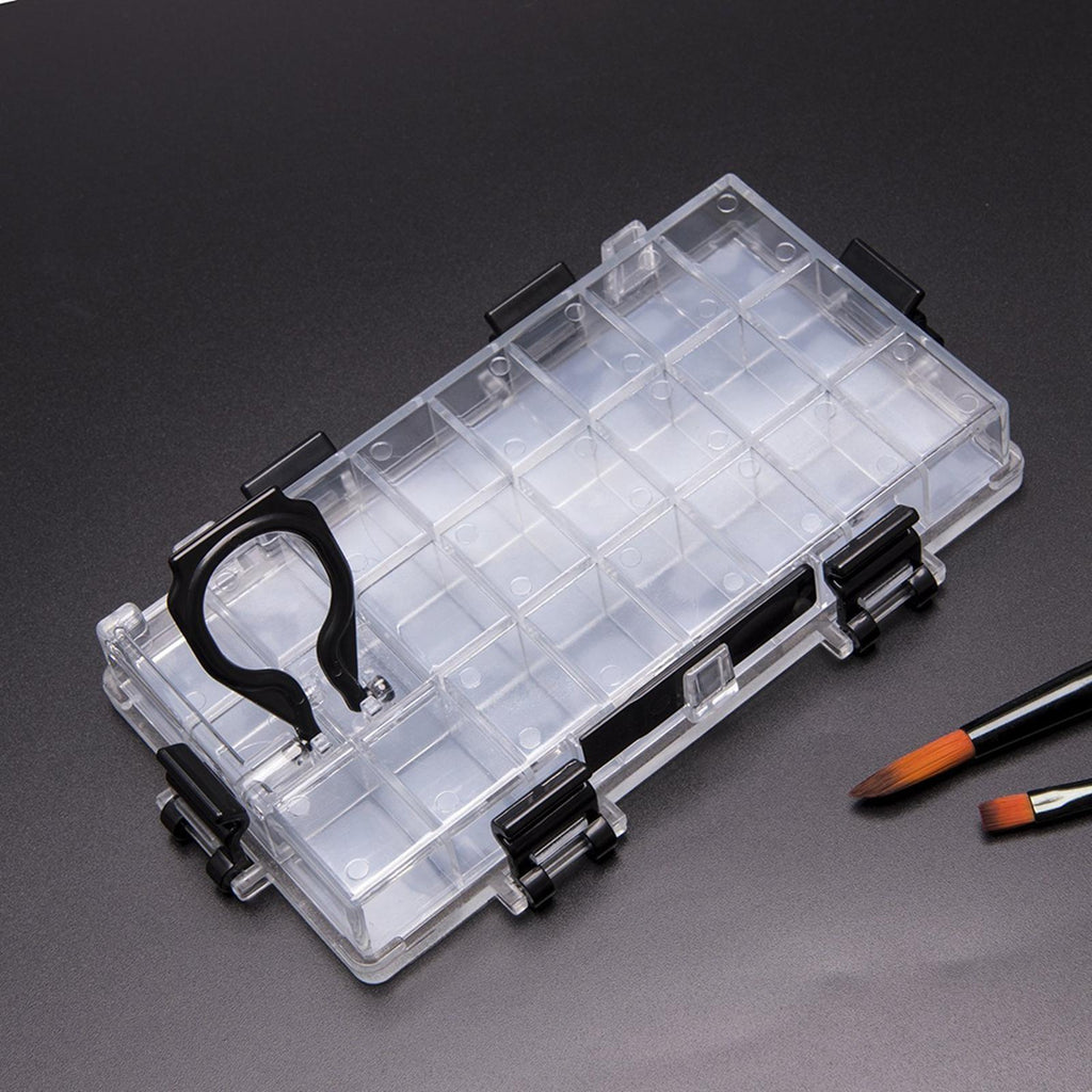 Maxbell 24 Wells Paint Palette Empty Case Art Paint Tray with Lid for Watercolor Acrylic Oil Painting Plastic Palette Box - Keep Your Paint Wet for Days - Aladdin Shoppers