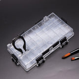 Maxbell 24 Wells Paint Palette Empty Case Art Paint Tray with Lid for Watercolor Acrylic Oil Painting Plastic Palette Box - Keep Your Paint Wet for Days - Aladdin Shoppers