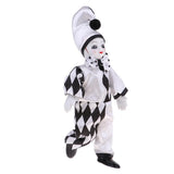 Maxbell 25cm Smiling Porcelain Standing Clown Doll with Tears Home Decor Kids Gifts - Aladdin Shoppers