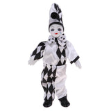 Maxbell 25cm Smiling Porcelain Standing Clown Doll with Tears Home Decor Kids Gifts - Aladdin Shoppers