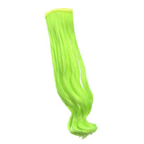 Maxbell 25cm Trendy Doll Wig Long Curly Hairpiece DIY Making Accs Fluorescence Green - Aladdin Shoppers