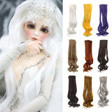 Maxbell 25cm Trendy Doll Wig Long Curly Hairpiece DIY Making Accs Fluorescence Green - Aladdin Shoppers