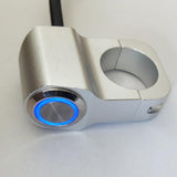Maxbell 25mm Motorcycle Handlebar Headlight Fog Light Switch Stainless Steel Blue - Aladdin Shoppers