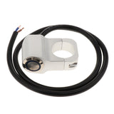 Maxbell 25mm Motorcycle Handlebar Headlight Fog Light Switch Stainless Steel Blue - Aladdin Shoppers