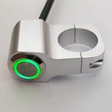 Maxbell 25mm Motorcycle Handlebar Headlight Fog Light Switch Stainless Steel Green - Aladdin Shoppers