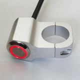 Maxbell 25mm Motorcycle Handlebar Headlight Fog Light Switch Stainless Steel Red - Aladdin Shoppers