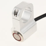 Maxbell 25mm Motorcycle Handlebar Headlight Fog Light Switch Stainless Steel Red - Aladdin Shoppers