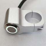 Maxbell 25mm Motorcycle Handlebar Headlight Fog Light Switch Stainless Steel White - Aladdin Shoppers